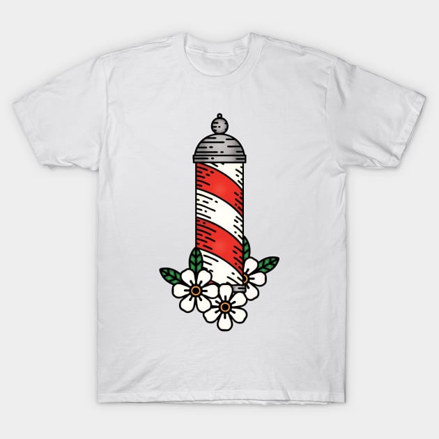 Barbers Pole T-Shirt by OctoberArts